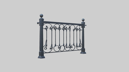 3D model Metal railing VR / AR / low-poly