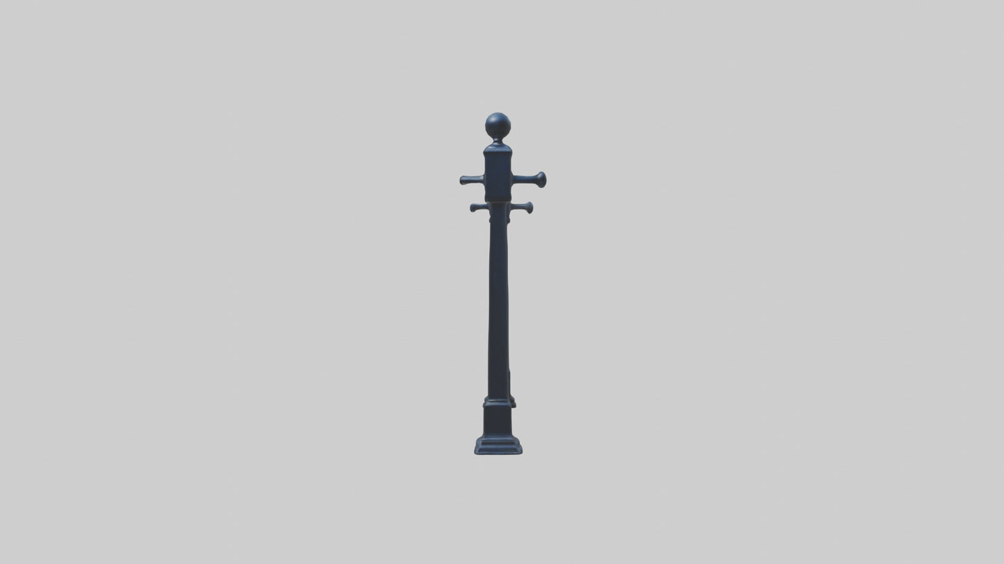 3D model Metal railing VR / AR / low-poly