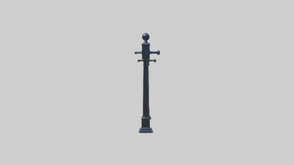 3D model Metal railing VR / AR / low-poly