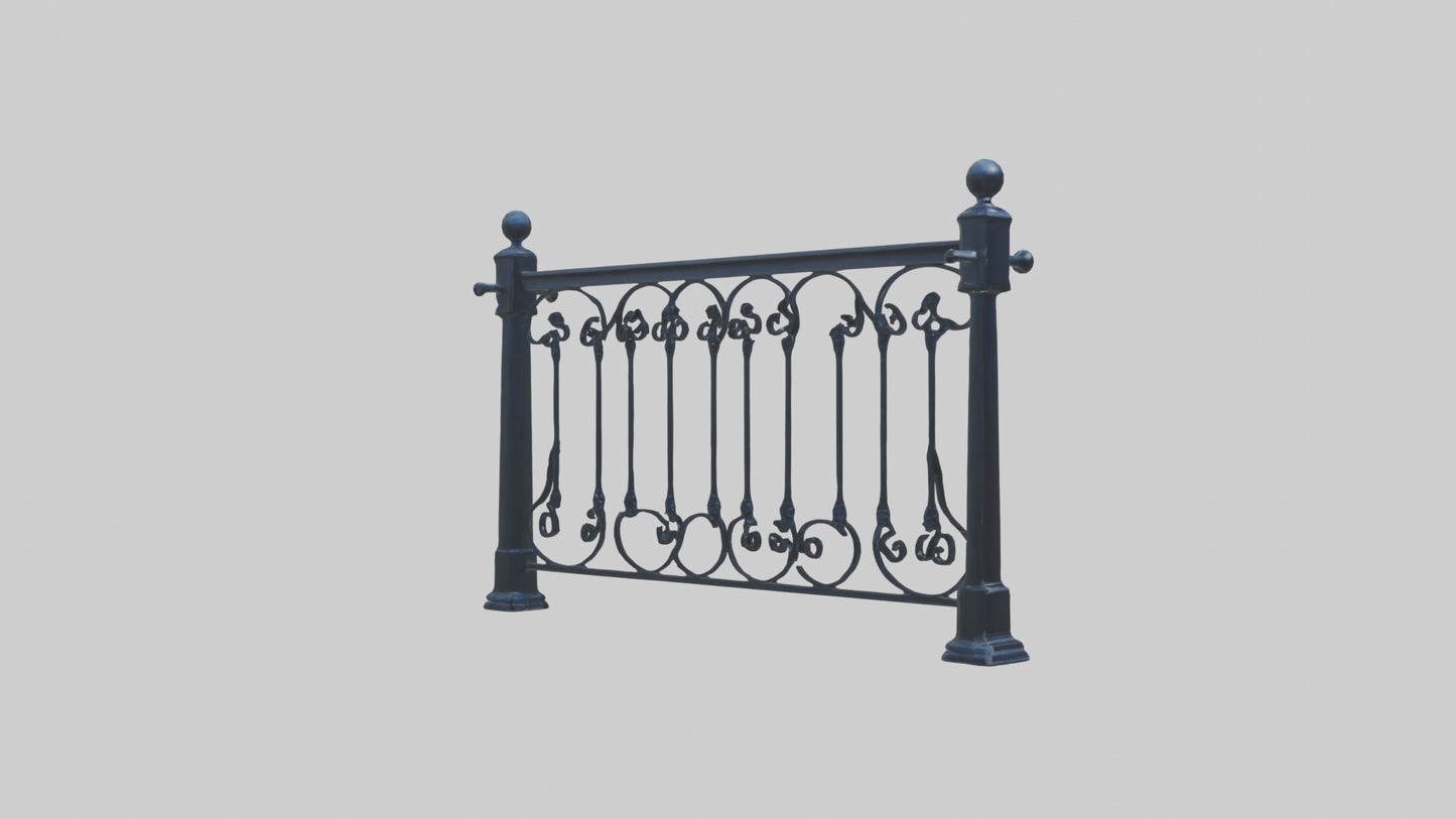 3D model Metal railing VR / AR / low-poly