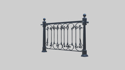 3D model Metal railing VR / AR / low-poly