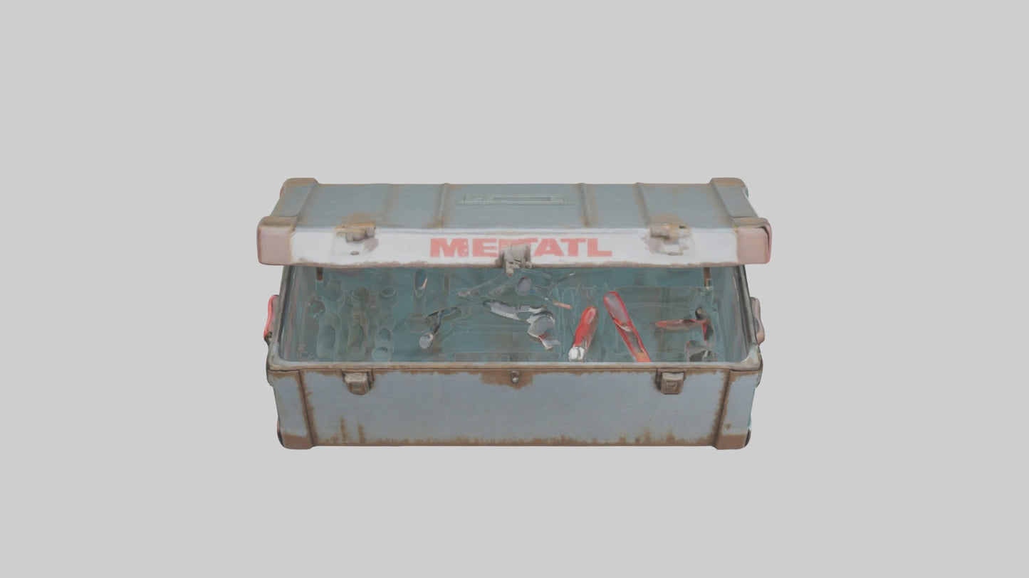 3D model Metal toolbox VR / AR / low-poly