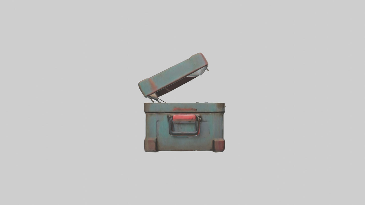 3D model Metal toolbox VR / AR / low-poly
