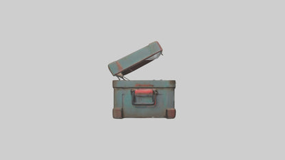 3D model Metal toolbox VR / AR / low-poly