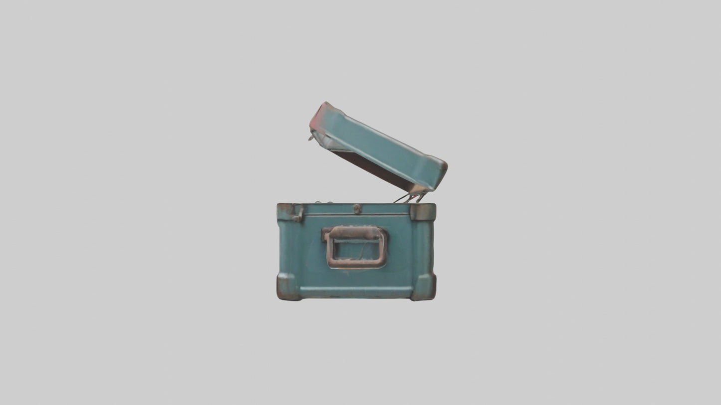3D model Metal toolbox VR / AR / low-poly
