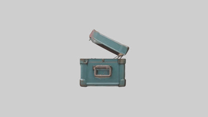 3D model Metal toolbox VR / AR / low-poly