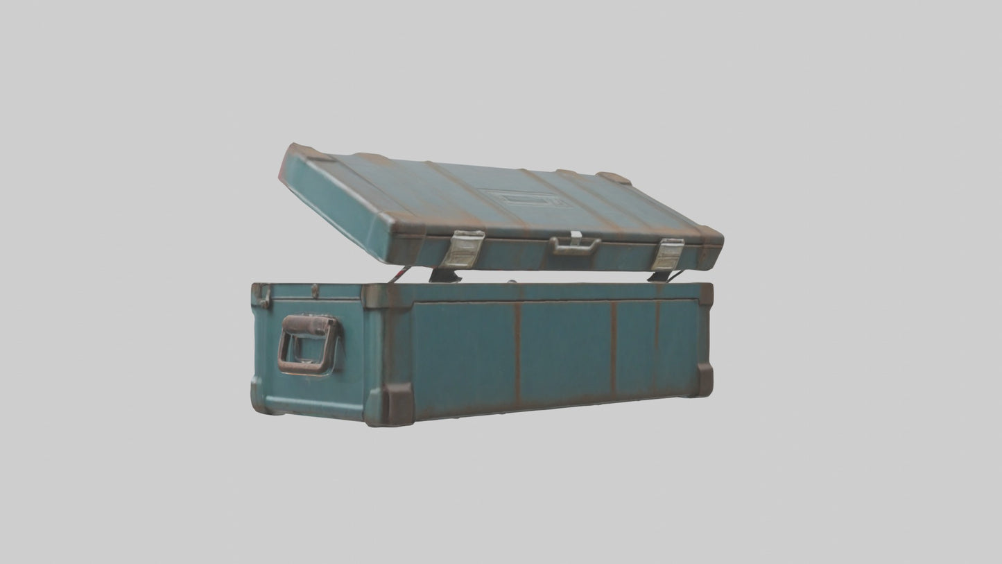 3D model Metal toolbox VR / AR / low-poly