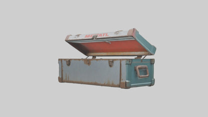 3D model Metal toolbox VR / AR / low-poly