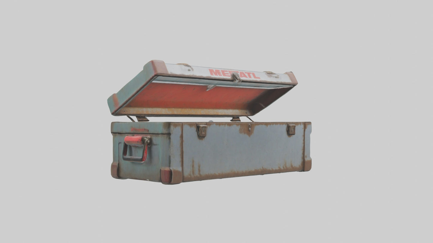 3D model Metal toolbox VR / AR / low-poly