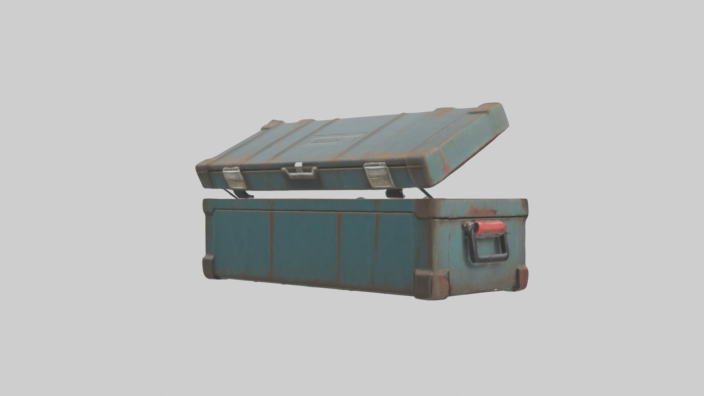 3D model Metal toolbox VR / AR / low-poly