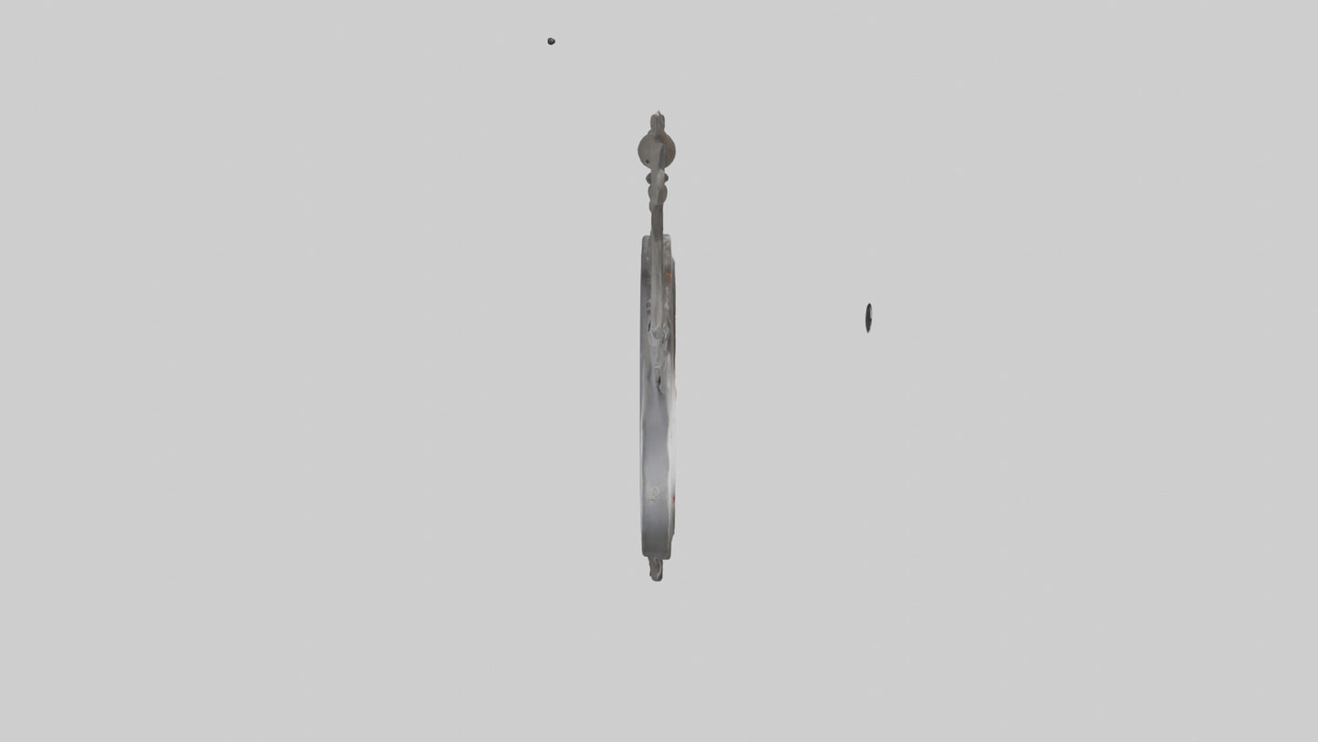 3D model Metal Wall Clock with Design model VR / AR / low-poly