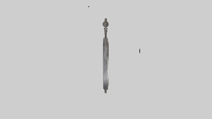 3D model Metal Wall Clock with Design model VR / AR / low-poly