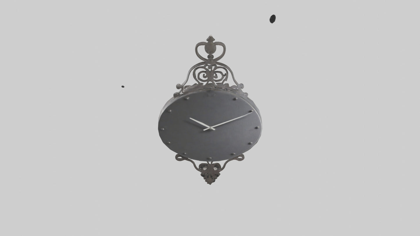 3D model Metal Wall Clock with Design model VR / AR / low-poly