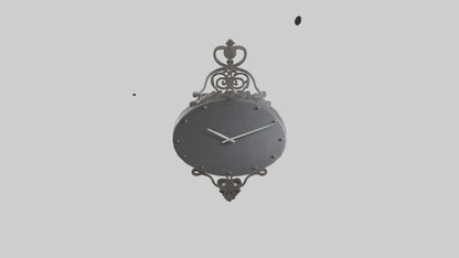 3D model Metal Wall Clock with Design model VR / AR / low-poly