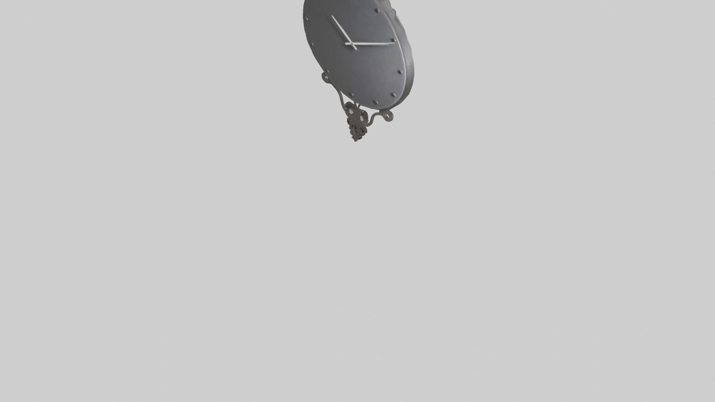 3D model Metal Wall Clock with Design model VR / AR / low-poly