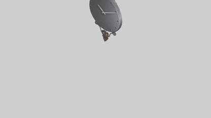 3D model Metal Wall Clock with Design model VR / AR / low-poly