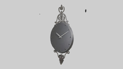3D model Metal Wall Clock with Design model VR / AR / low-poly