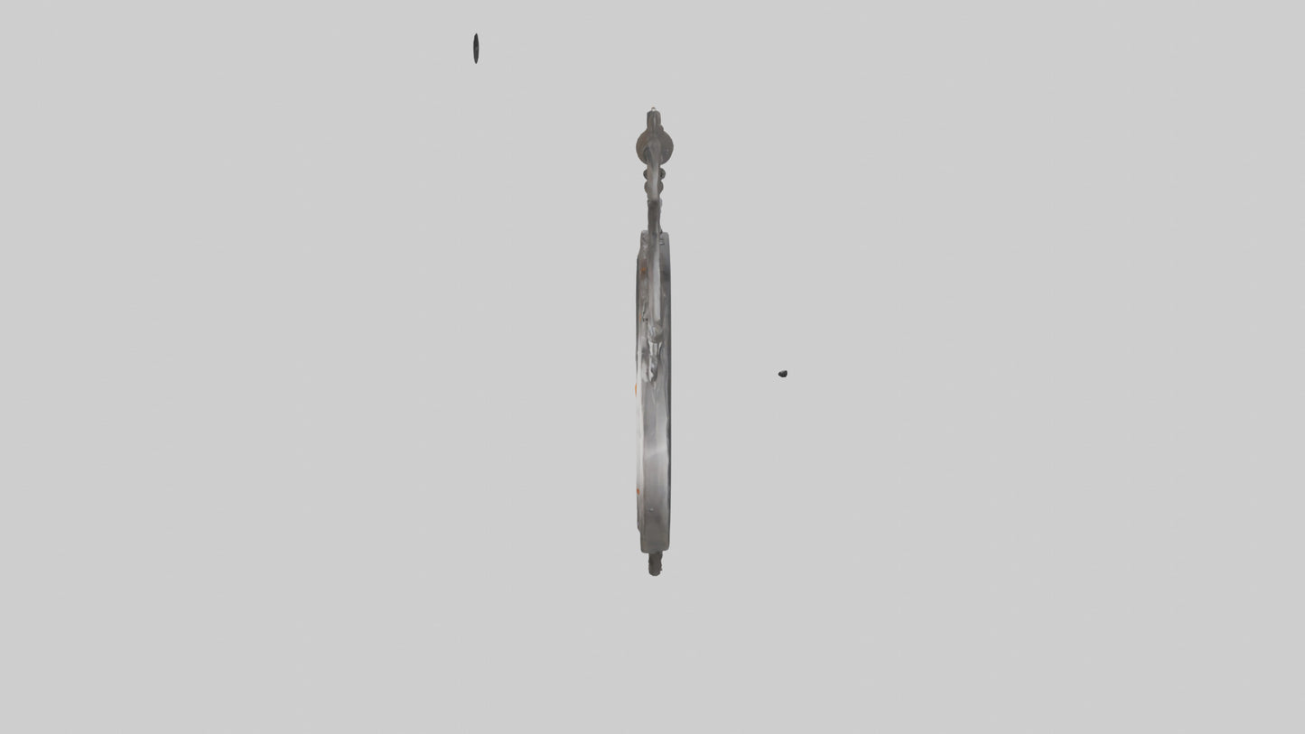 3D model Metal Wall Clock with Design model VR / AR / low-poly