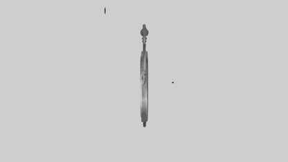 3D model Metal Wall Clock with Design model VR / AR / low-poly