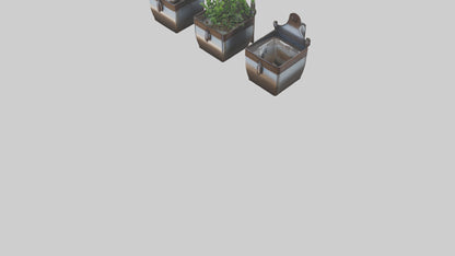 3D model Metal Wall Planters VR / AR / low-poly