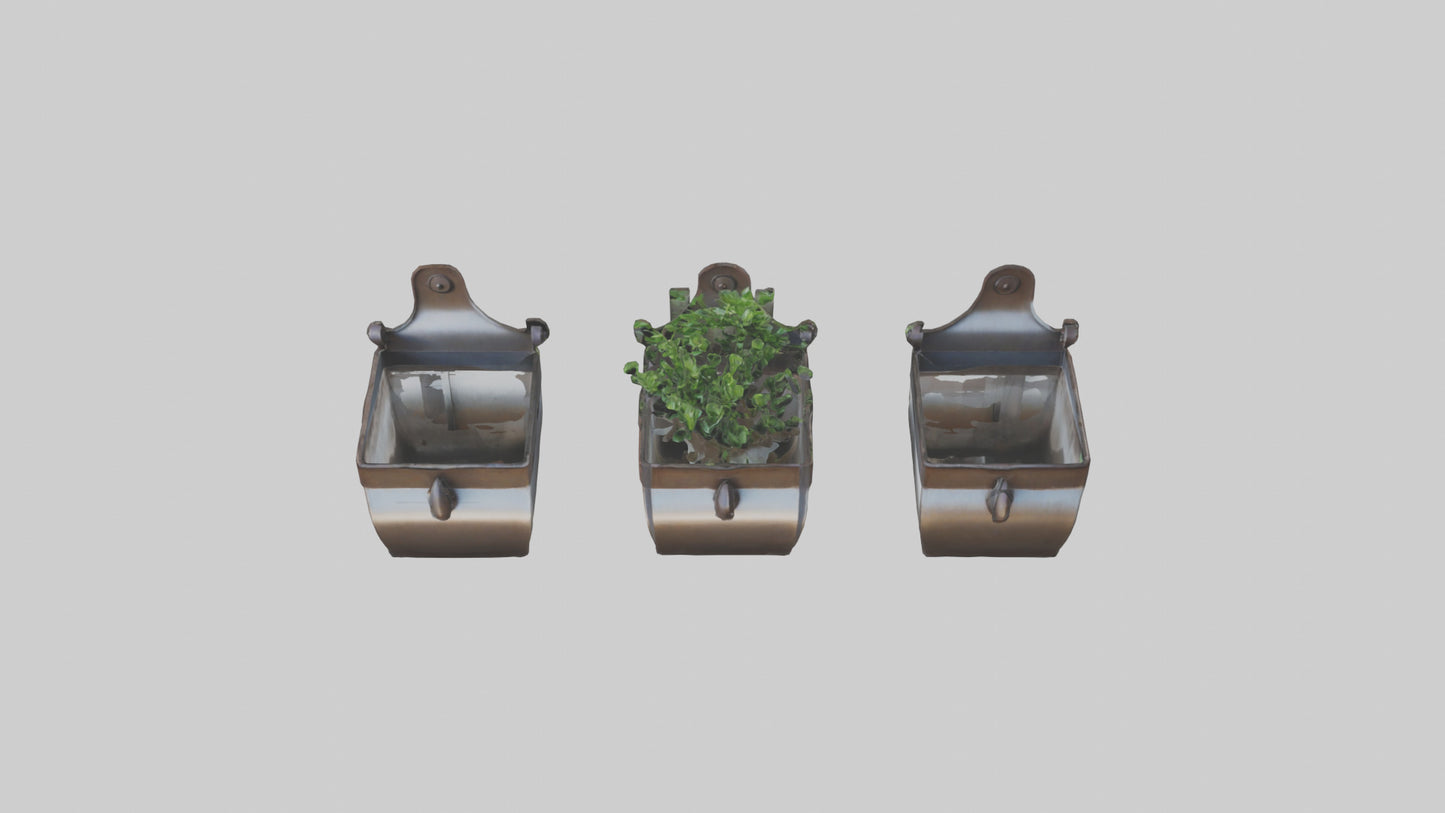 3D model Metal Wall Planters VR / AR / low-poly