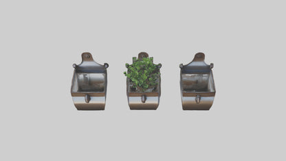 3D model Metal Wall Planters VR / AR / low-poly