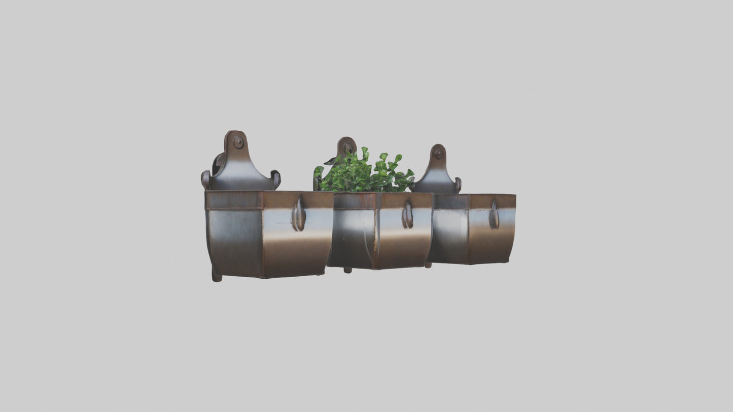 3D model Metal Wall Planters VR / AR / low-poly