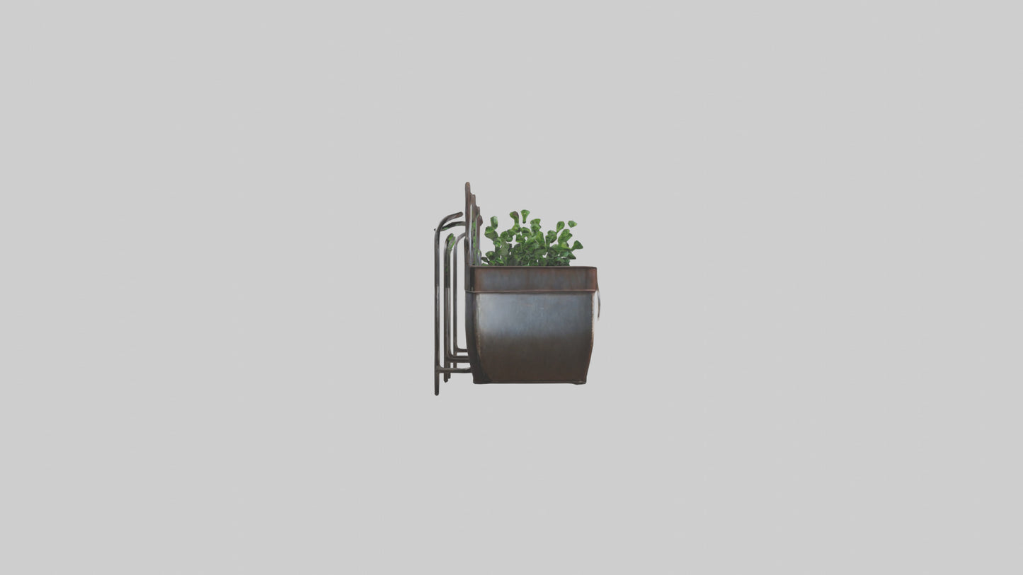 3D model Metal Wall Planters VR / AR / low-poly
