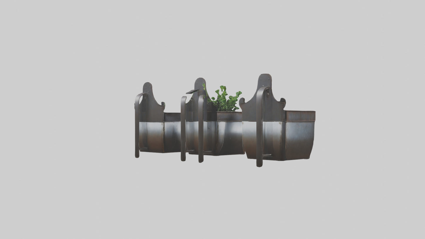 3D model Metal Wall Planters VR / AR / low-poly