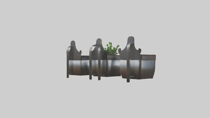 3D model Metal Wall Planters VR / AR / low-poly