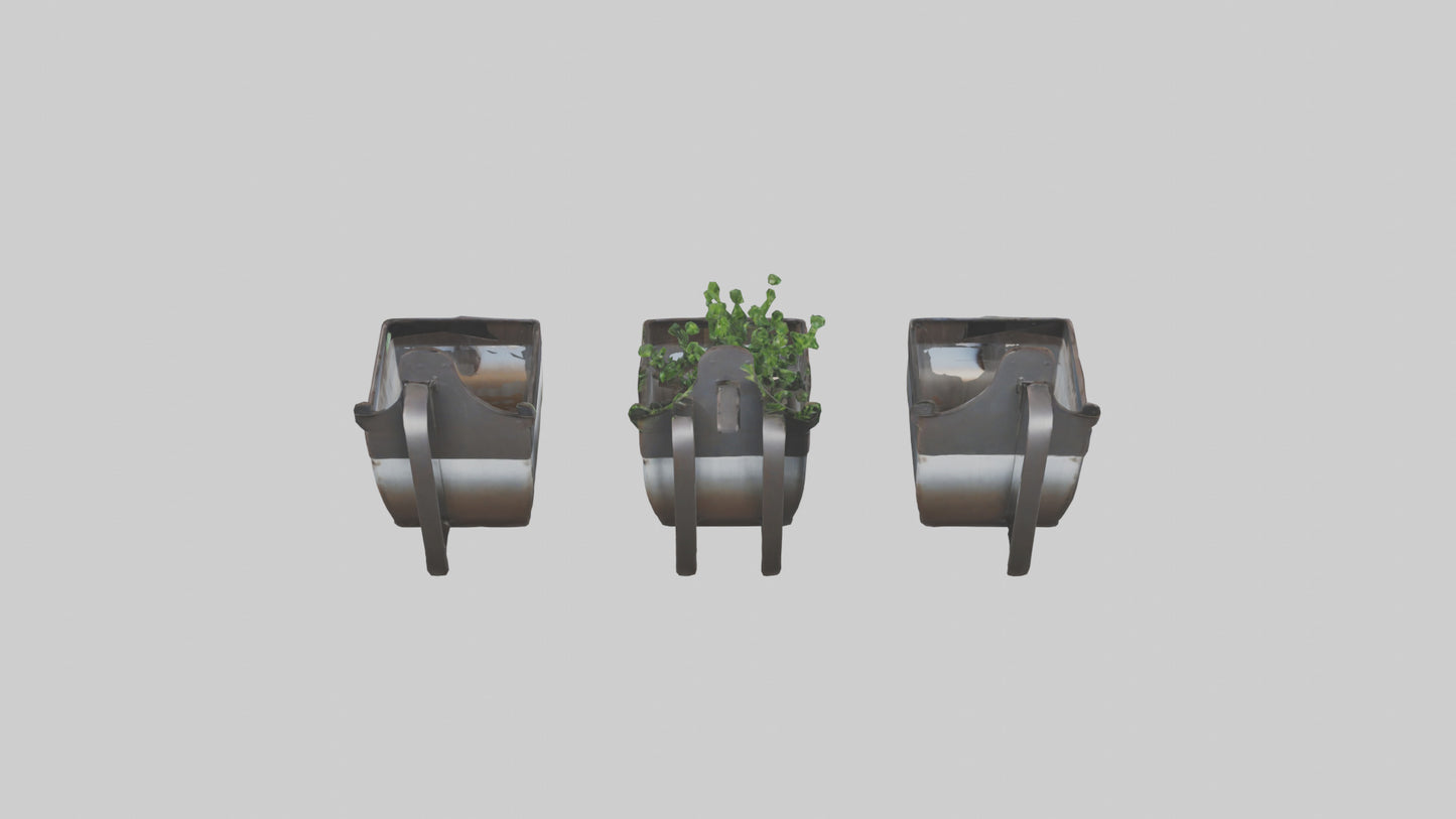 3D model Metal Wall Planters VR / AR / low-poly