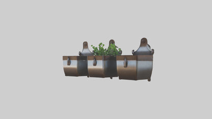 3D model Metal Wall Planters VR / AR / low-poly