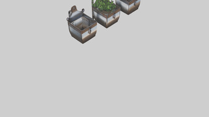 3D model Metal Wall Planters VR / AR / low-poly
