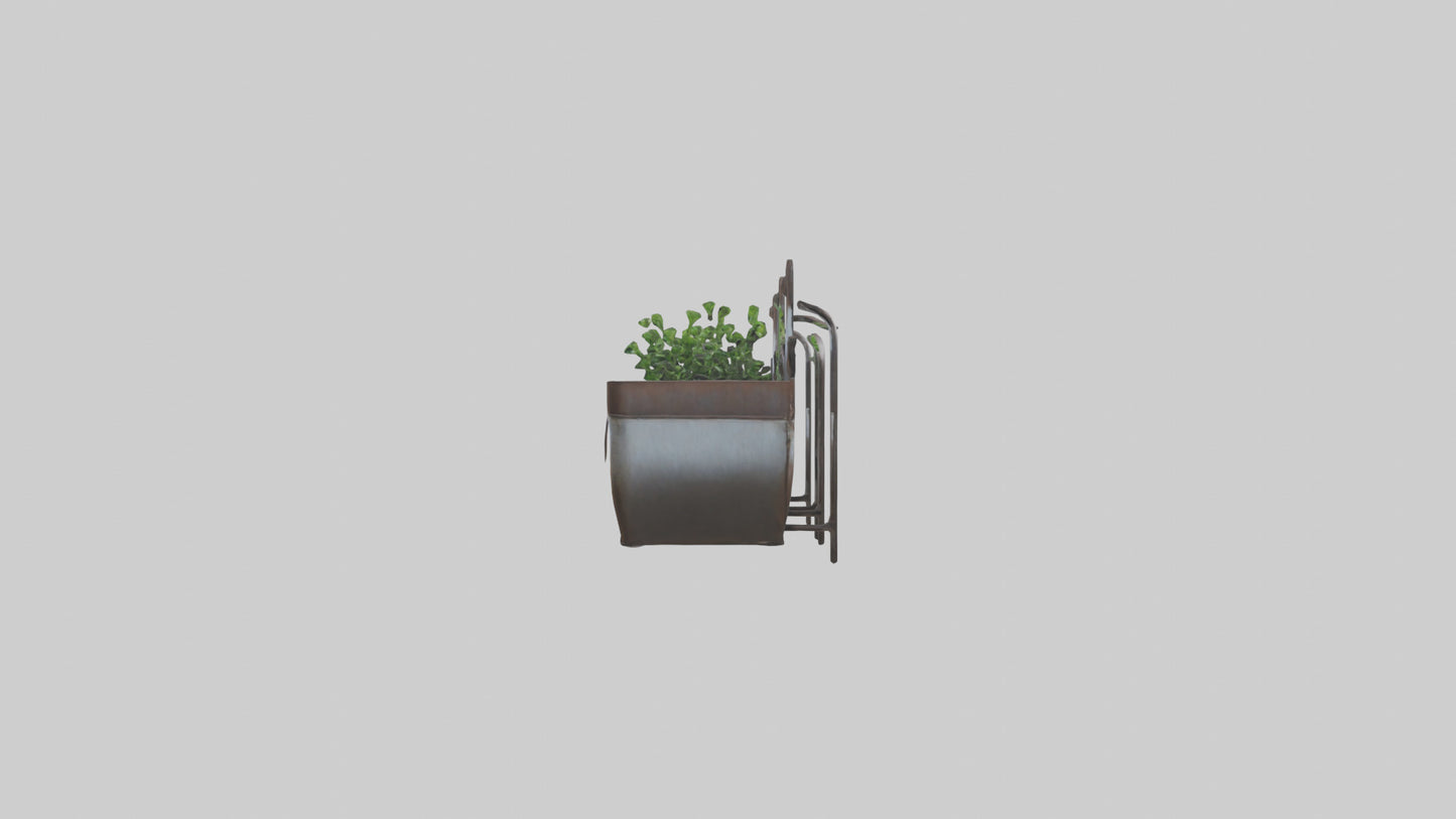 3D model Metal Wall Planters VR / AR / low-poly