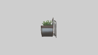3D model Metal Wall Planters VR / AR / low-poly