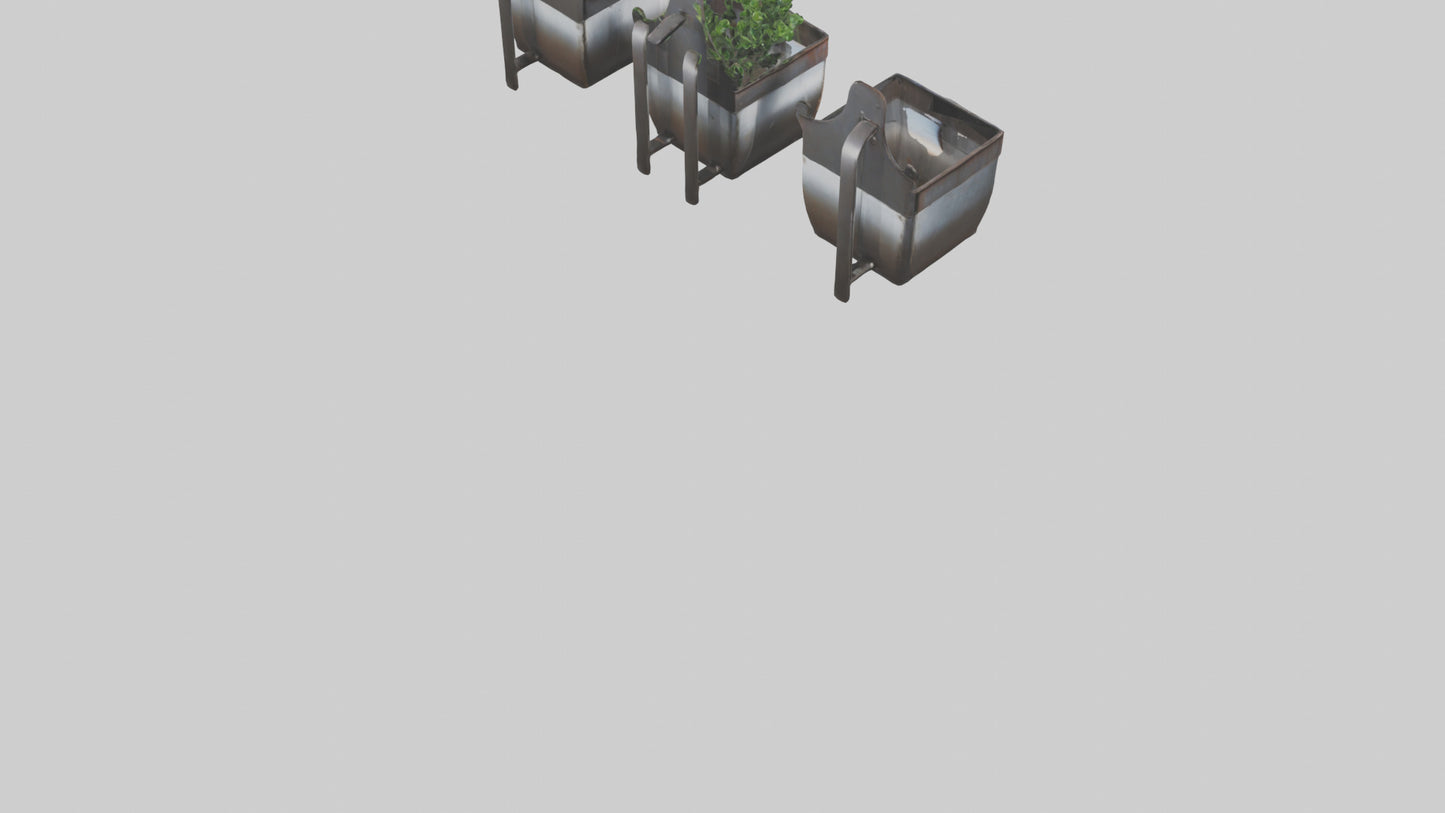 3D model Metal Wall Planters VR / AR / low-poly