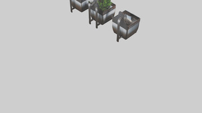 3D model Metal Wall Planters VR / AR / low-poly