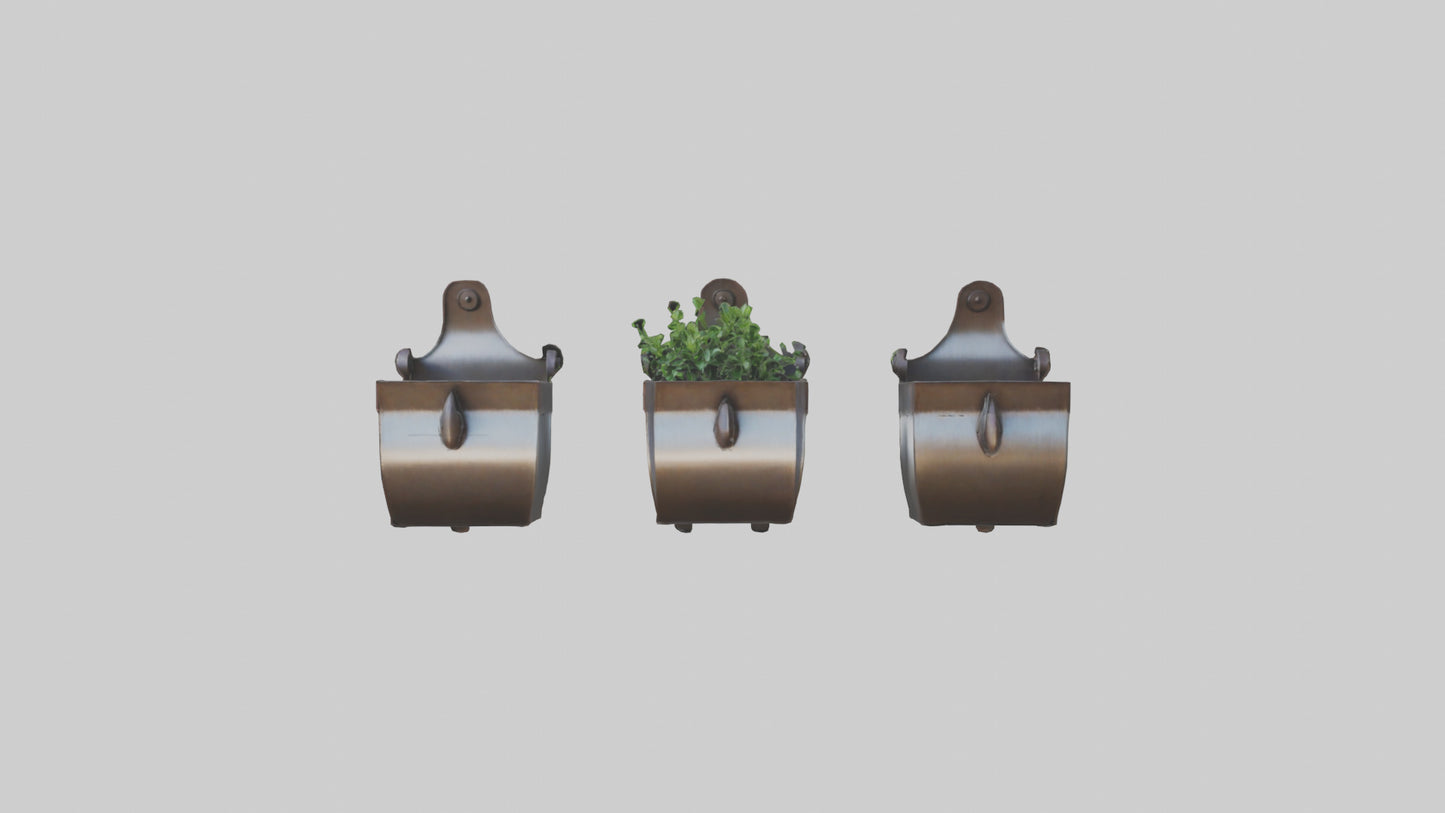 3D model Metal Wall Planters VR / AR / low-poly