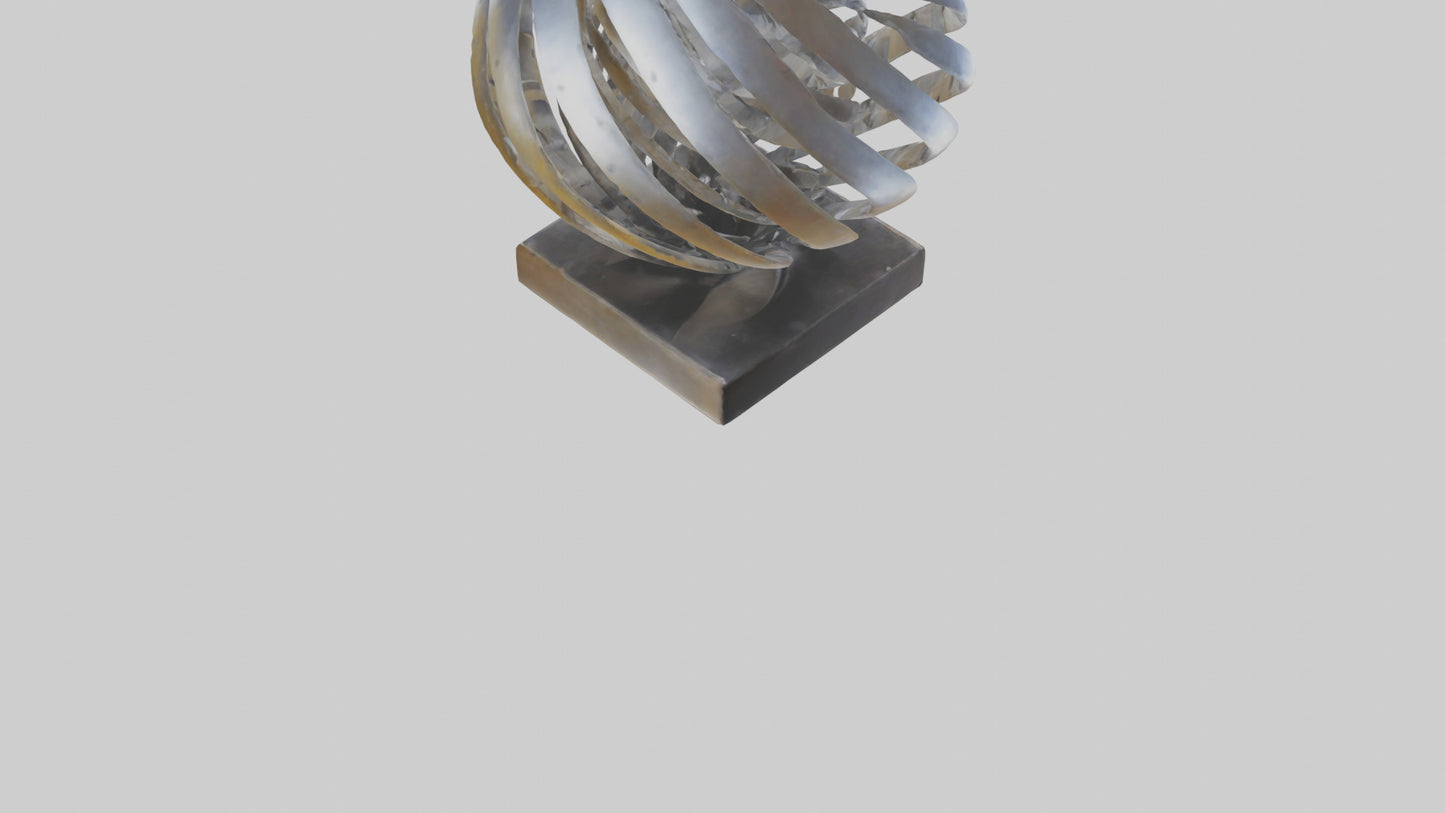 3D model Metallic art sculpture model VR / AR / low-poly