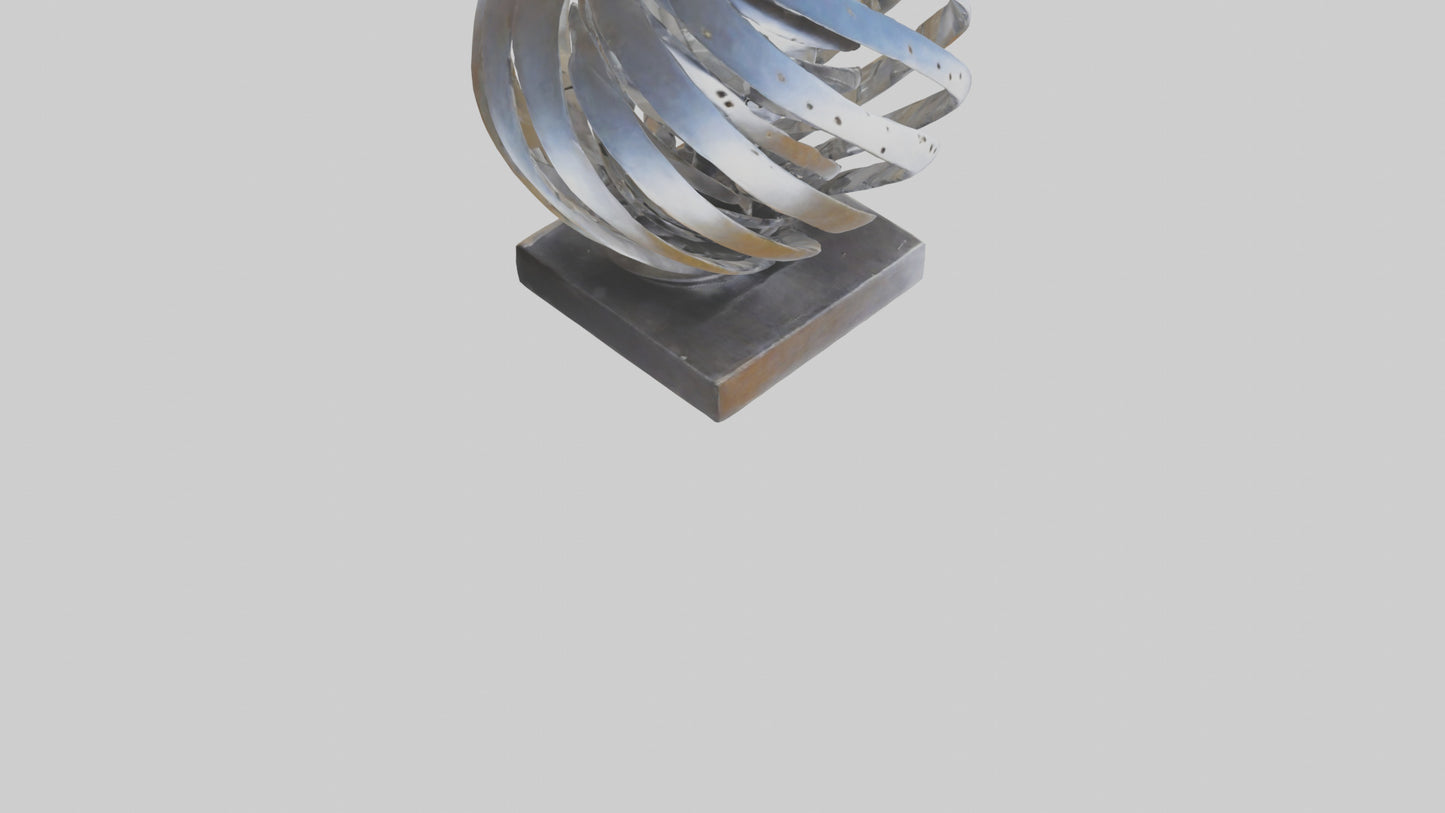 3D model Metallic art sculpture model VR / AR / low-poly