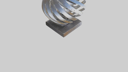 3D model Metallic art sculpture model VR / AR / low-poly
