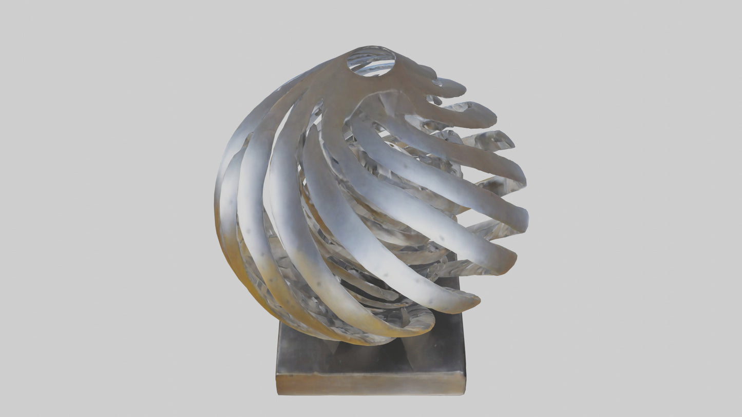 3D model Metallic art sculpture model VR / AR / low-poly