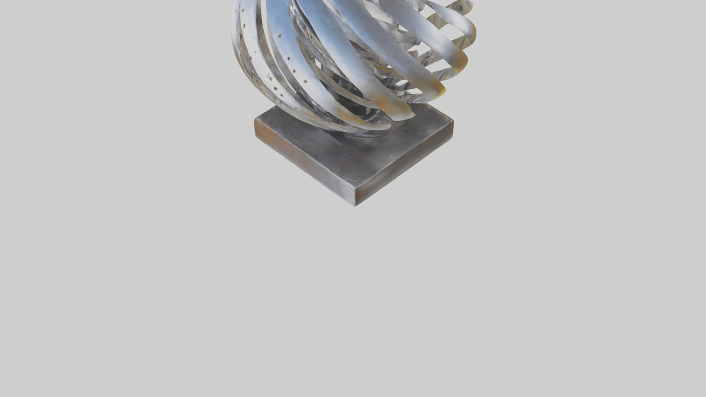 3D model Metallic art sculpture model VR / AR / low-poly