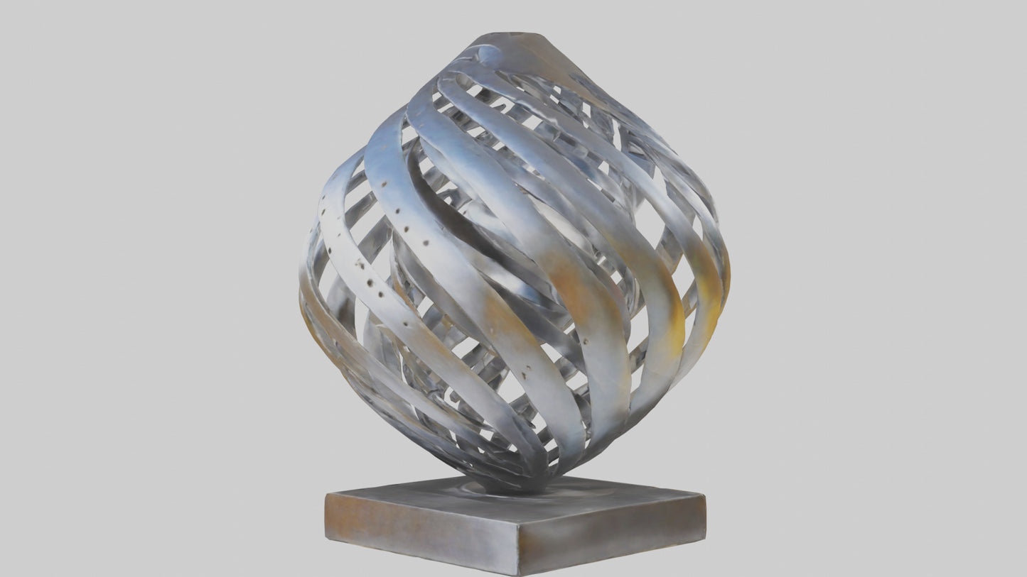 3D model Metallic art sculpture model VR / AR / low-poly