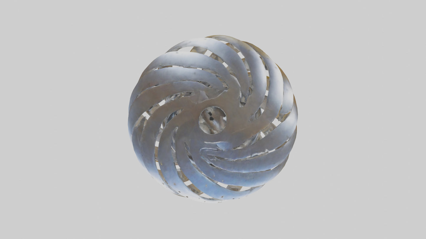 3D model Metallic art sculpture model VR / AR / low-poly