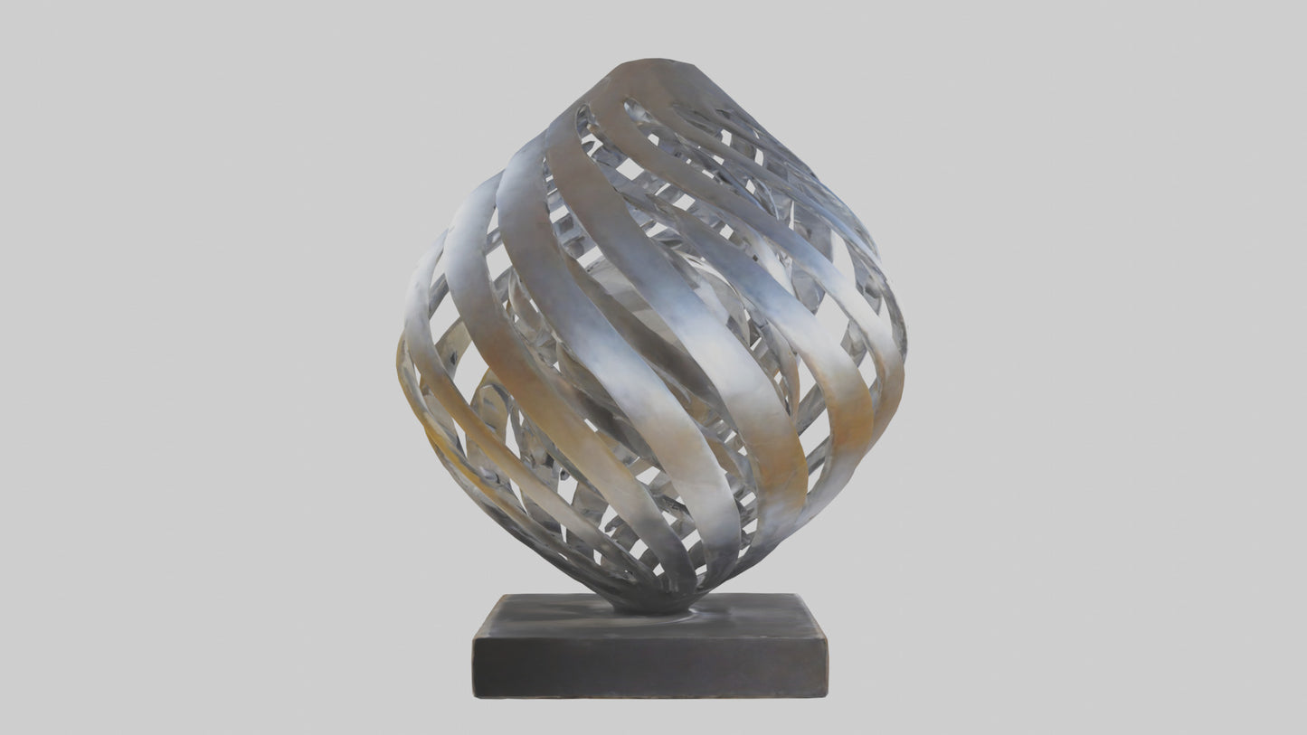 3D model Metallic art sculpture model VR / AR / low-poly