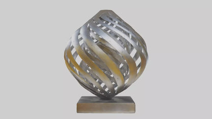 3D model Metallic art sculpture model VR / AR / low-poly