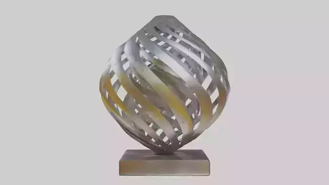 3D model Metallic art sculpture model VR / AR / low-poly