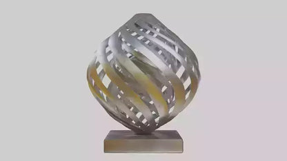 3D model Metallic art sculpture model VR / AR / low-poly