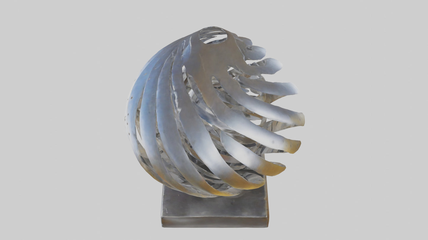 3D model Metallic art sculpture model VR / AR / low-poly